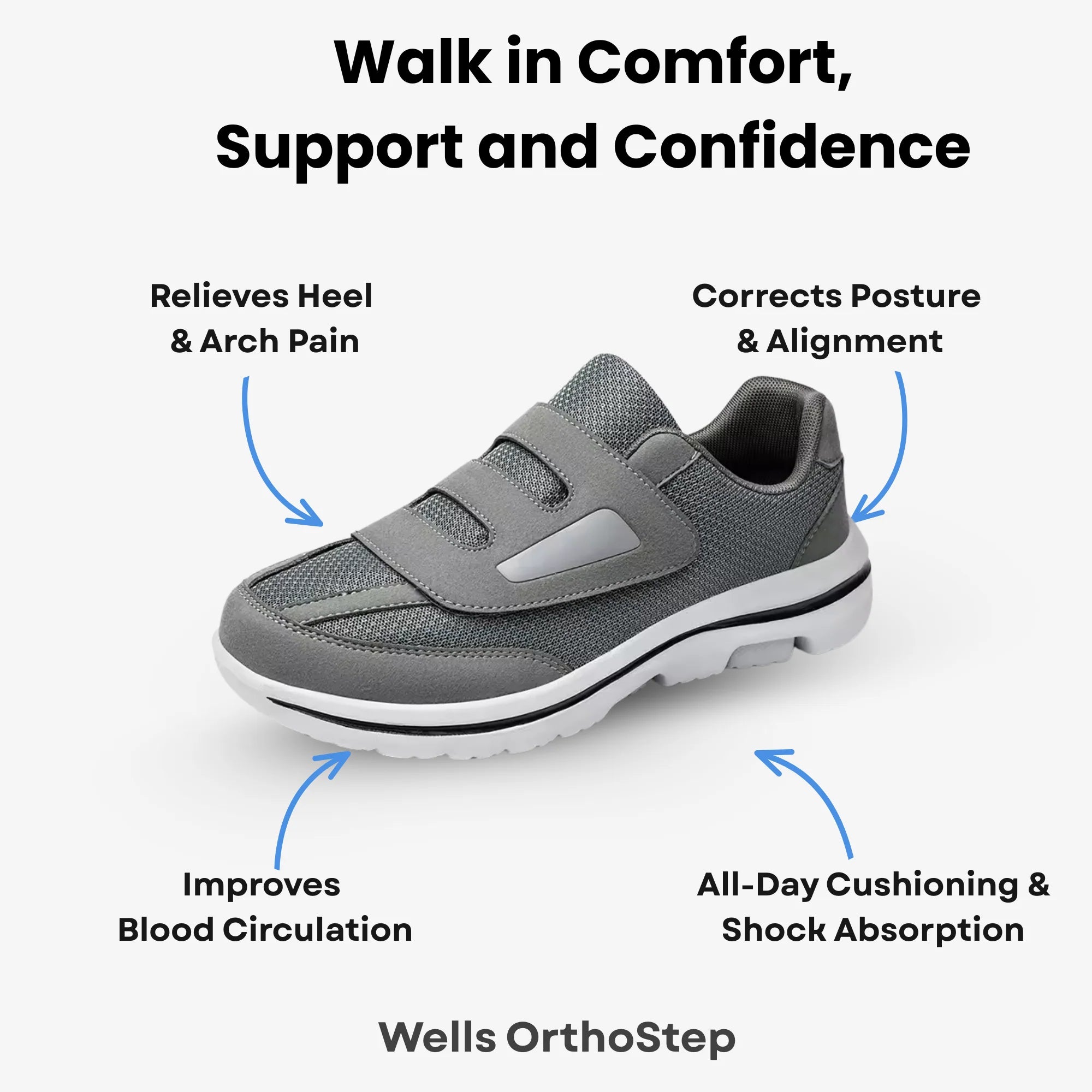 Wells OrthoStep – Wide Toe Orthopedic Walking Shoes