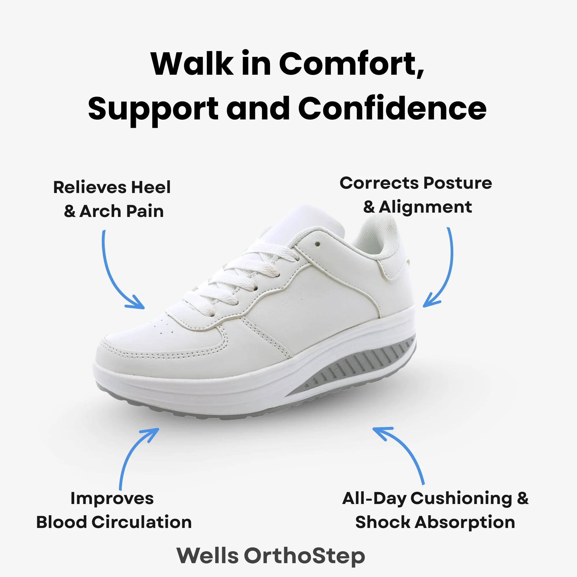 Wells OrthoStep - Breathable Comfort Mid-Top Shoes