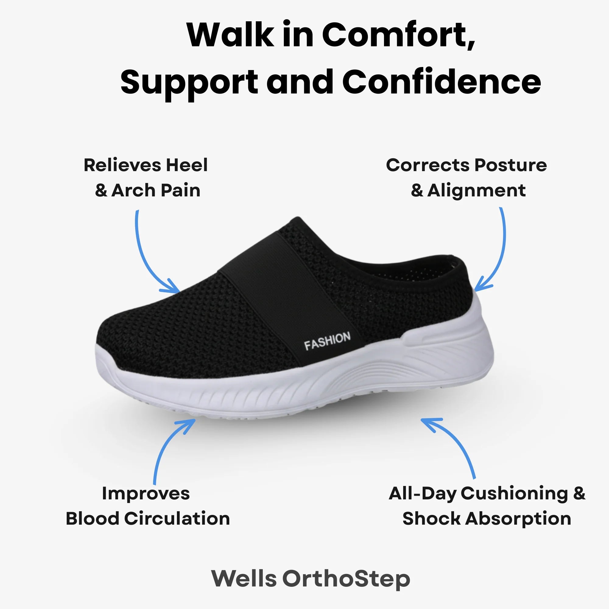 Wells OrthoStep - Lightweight Comfort Everyday Sneakers