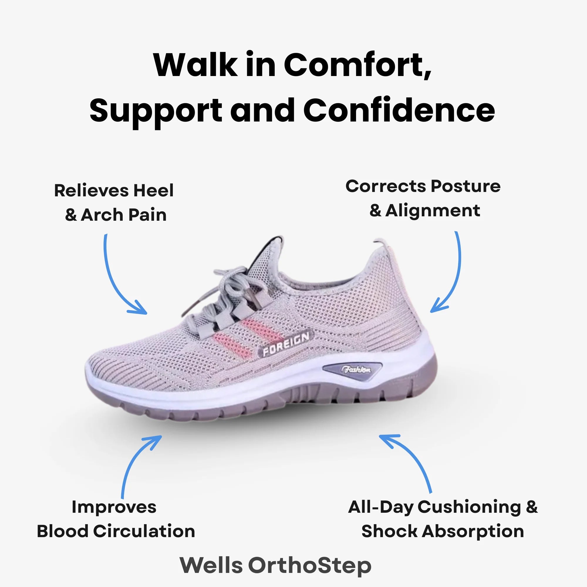 Wells OrthoStep - Comfort Fit Slip-On Sneakers for Everyday Wear