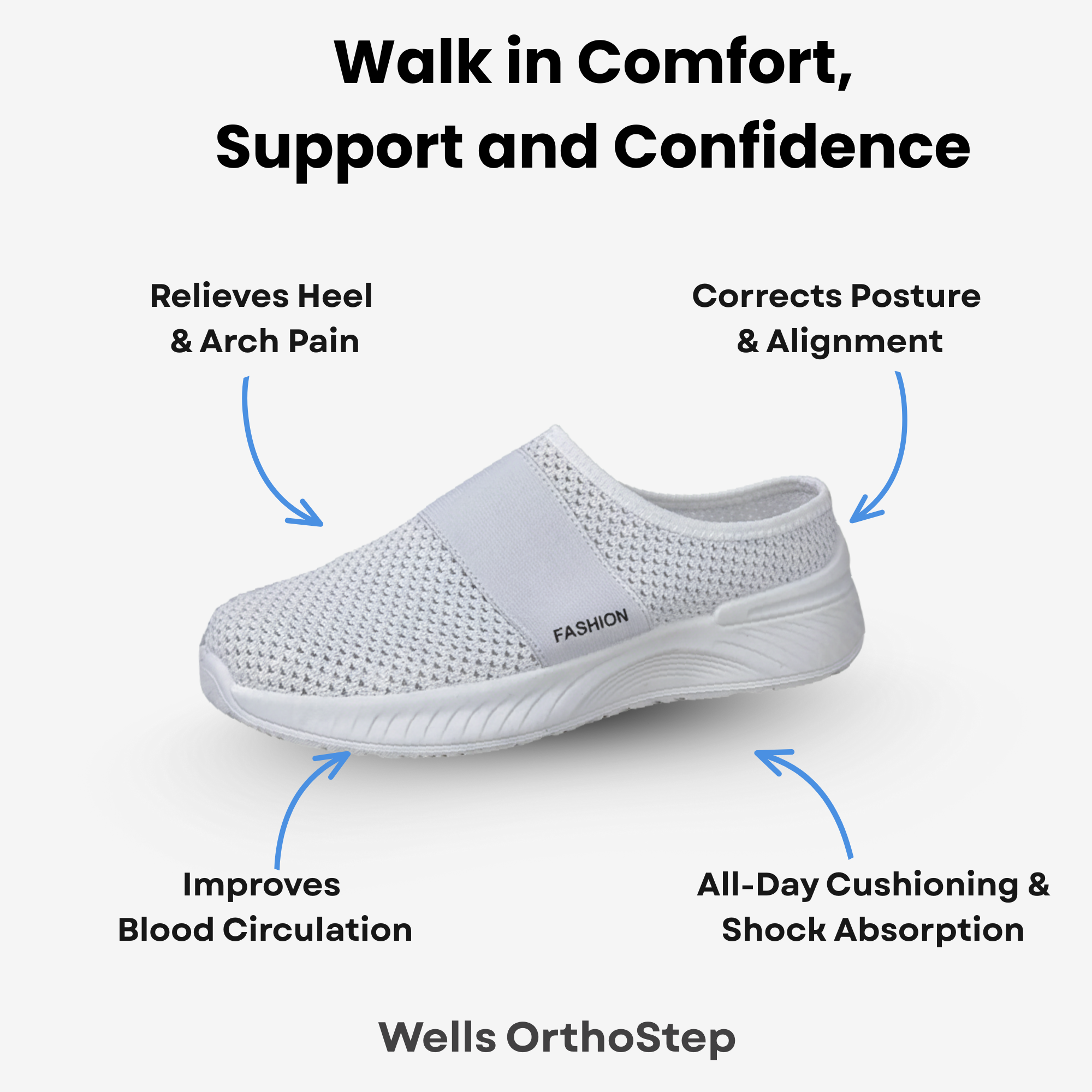 Wells OrthoStep - Lightweight Comfort Slip-On Shoes