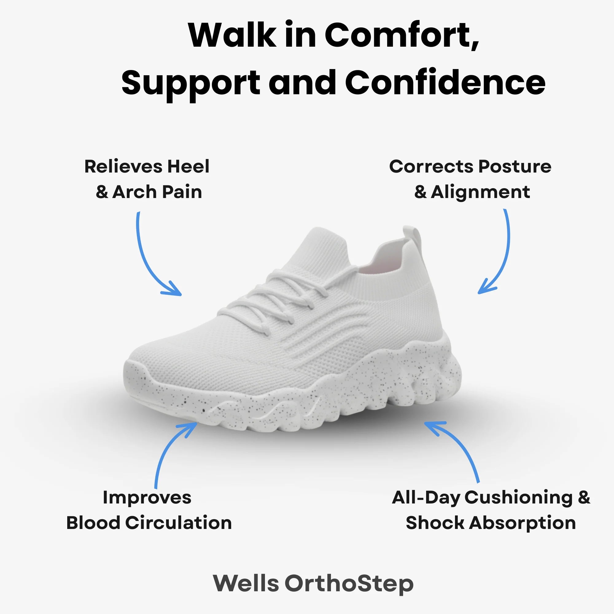 Wells NursePro - Orthopedic Unisex Support Walking Shoes