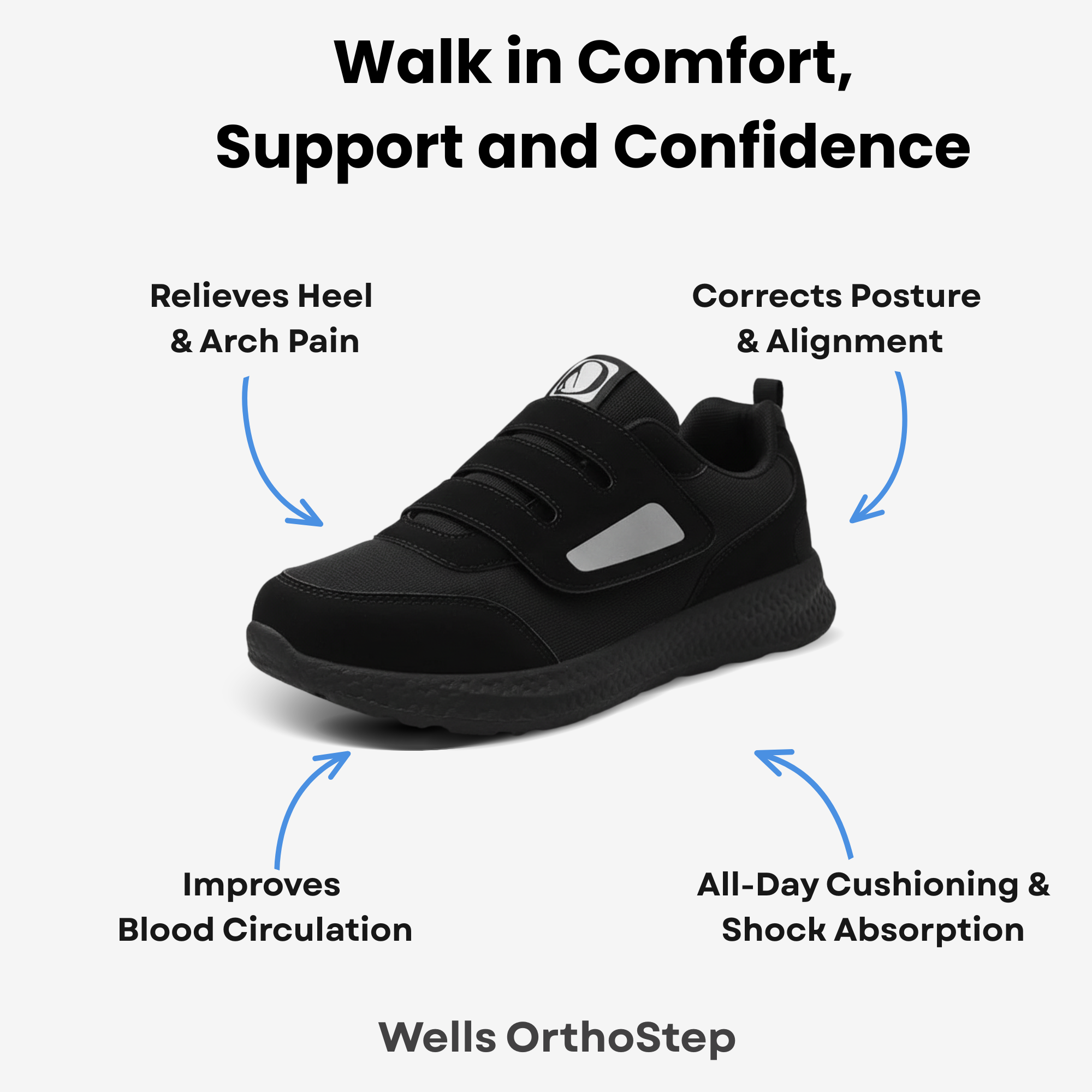 Wells OrthoStep – Ergonomic Comfort Sneakers For Women
