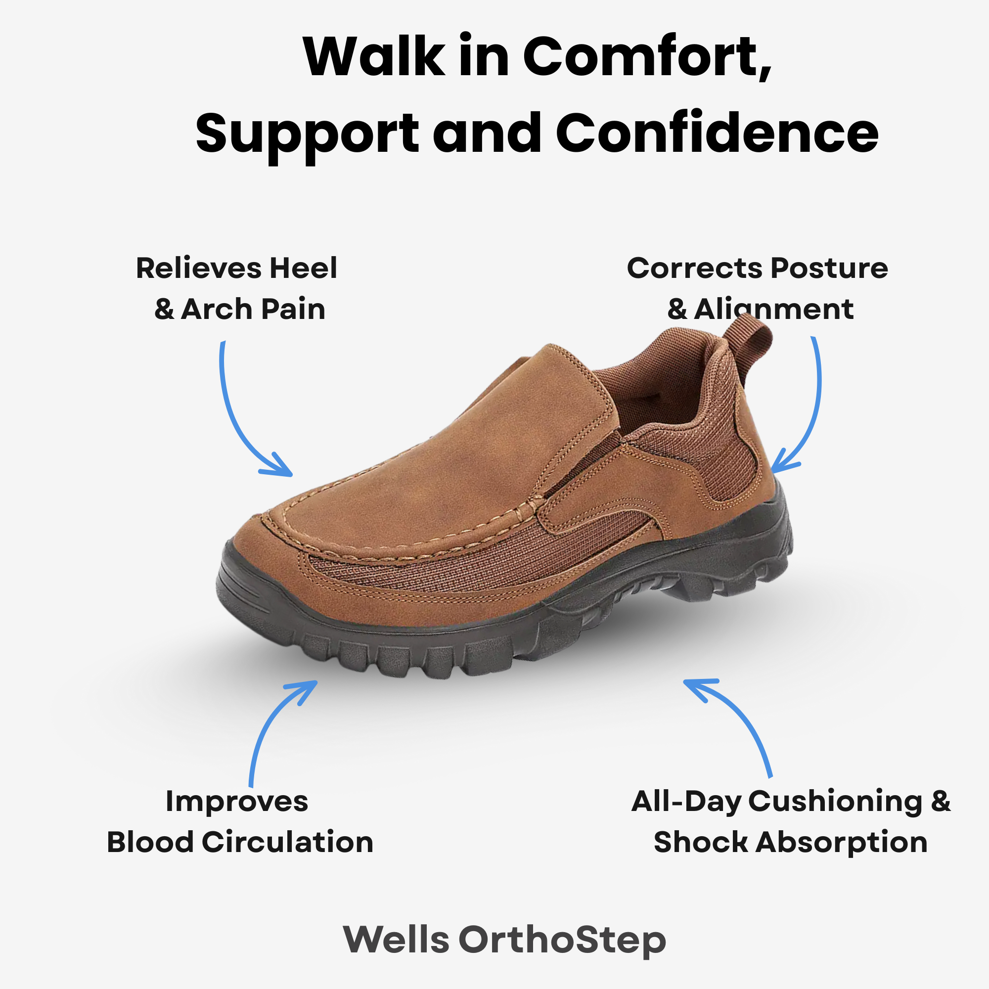 Wells OrthoStep  – Orthopedic Support Hiking Shoes
