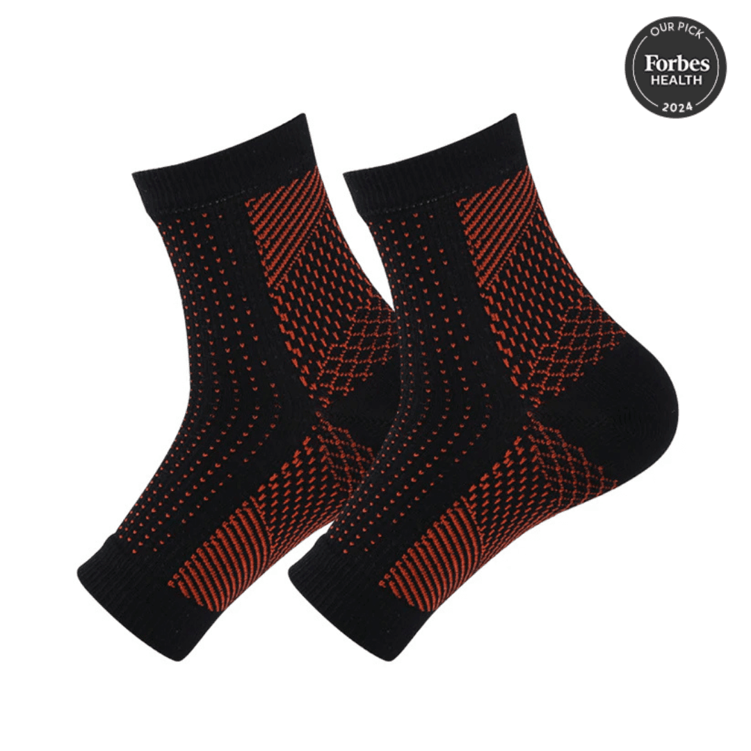 Black Red Orthopedic Socks